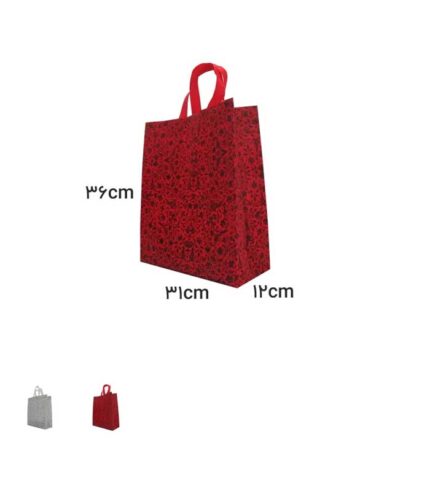 ساک دستی آماده پارچه ای سوزنی فلاور سایز 12-36-31