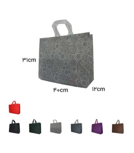 ساک دستی آماده پارچه ای سوزنی ترنج سایز 12-31-40