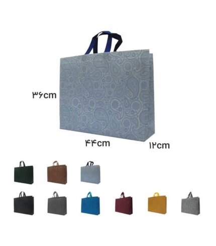 ساک دستی آماده پارچه ای سوزنی ترنج سایز 12-36-44